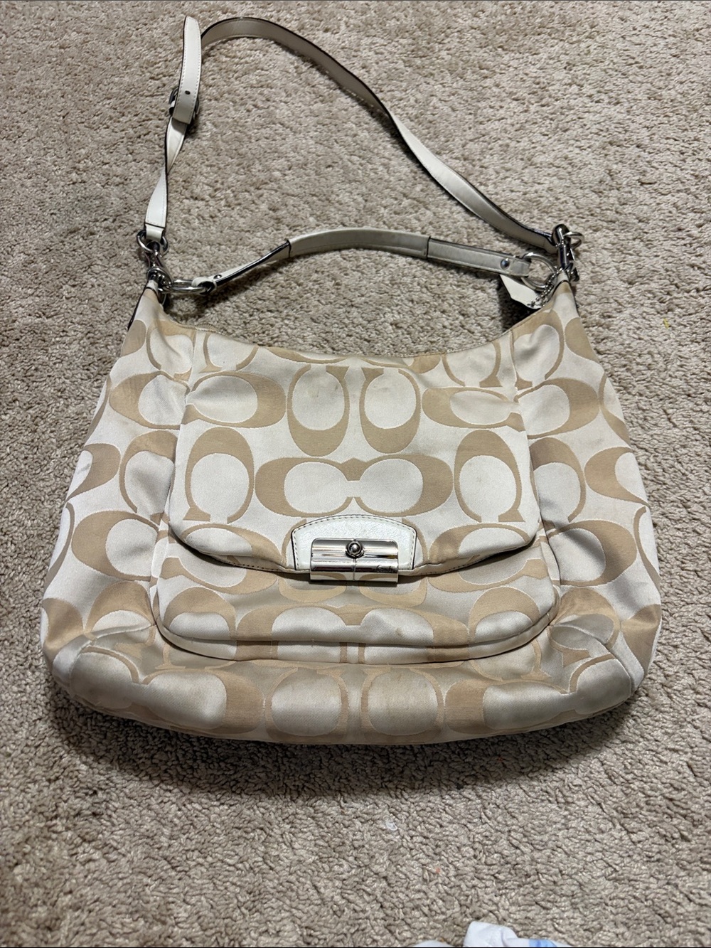 Coach Tan Signature Shoulder Bag /Crossbody